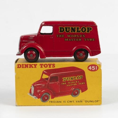 DUNLOP: An original Dinky Toys No.451 'Trojan 15 CWT. Van' with Dunlop 'The Worlds Master Tyre' advertising to side, within original box