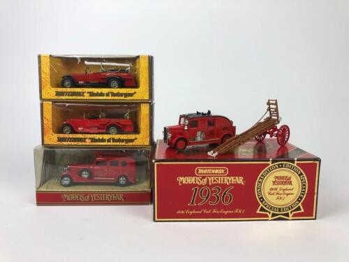 MATCHBOX: Four 'Models of Yesteryear' fire emergency models