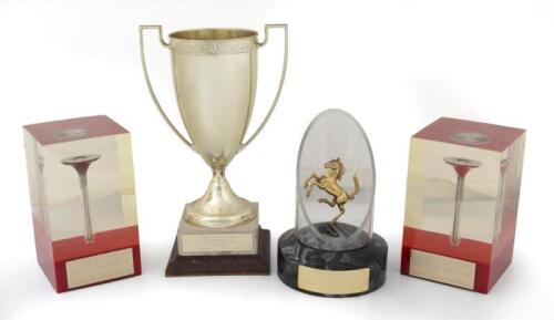 FERRARI: A collection of four Australian Ferrari trophies comprising two from Canberra 1994, one 1996 National Rally QLD and one Ferrari Club Australia Calder Sprints 1999.