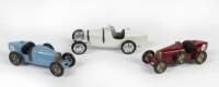BUGATTI: Three approximately 1:43 scale Bugatti Type 35 models including two by Matchbox & one by Eligor&nbsp;