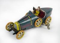 BUGATTI: A Bugatti Type 35 Racer wind up model approx 20cm long, with key.