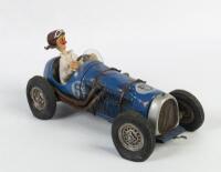 G.FORCHINO: A limited edition (No.00236) cartoon like sculpture titled 'Blue Huricane' featuring an early racing car, approx 28cm long