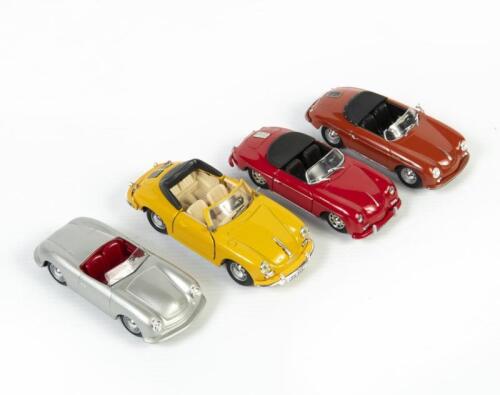 PORSCHE: A group of four small scale Porsche models