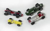 MODELS: Four small scale racing car models including three from Brumm Vanwall, Cooper & Don Lee Special, and one smaller Matchbox Maserati&nbsp;