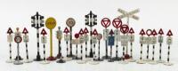 ROAD SIGNS: A large collection of early model road & railway&nbsp;signage all believed to be by Dinky Toys, approx 25pcs.