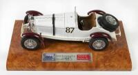 MERCEDES BENZ: A 1:18 scale Bburago '1000 Miglia' 1931 Mercedes Ben SSKL mounted to base plate.