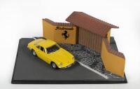 FERRARI: A Diorama model set by Best Microworld, includes a 1:43 scale, 1966 Ferrari 330 GTC with 'Ristorante&nbsp;Il Cavallino' backdrop