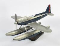 SUPERMARINE: A Supermarine&nbsp;S.6B 'Schneider Trophy' racing seaplane&nbsp;model, 43cm long, 50cm wingspan, presented fixed to base with nameplate.
