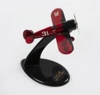 TRAVEL AIR MYSTERY SHIP: A Travel Air Mystery Ship, No.R614K mounted to display stand,19cm wingspan
