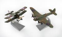 AIRCRAFT: Two Corgi 'The Aviation Archive' model planes, comprising&nbsp;a 1:48 scale SE5a biplane and a 1:72 scale Bristol Blenheim, both mounted to display stands