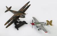 MODEL PLANES: Two small 1:72 scale&nbsp;model planes a WW2 P-51D Mustang 'Mary Mac' and a&nbsp;Oxford Models D.H.89 Dragon Rapide 'G-AGJG'&nbsp;