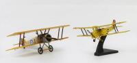MODEL PLANES: Two model planes, an&nbsp;Authentic Models Sopwith Camel AP402 and an&nbsp;Airjet Advance Models Tiger Moth K-2572 with display stand