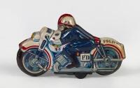 POLICE MOTORCYCLE: A c1950s-1960s Japanese tin toy Police Motorcycle, marked 'No.51 Made In Japan' approx 22cm long