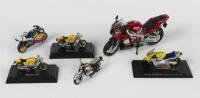 MOTORCYCLE MODELS: A group of six Motorcycle models