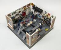 DIORAMA: An excellent 1:18 scale workshop diorama by Alpine Display Cases titled 'DJ Auto Repairs'
