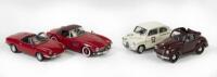 MODELS: Four 1:43 scale models comprising&nbsp;three Fiats, Fiat 500C Topolino, Fiat Abarth 850 TC, Fiat 850 Sport Spider and a BMW 507 roadster