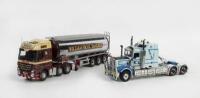 TRUCKS: Two truck models, a Drake Collectibles 1:50 scale Australian Kenworth C509 Prime Mover and a Corgi 1:50 scale Mercedes Actros tanker