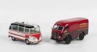 VANS: Two van models, a&nbsp;Matrix 1:43 scale Volkswagen T1&nbsp;Kombi passenger van and an Oxford 1:76 scale Austin K8 Wynns Heavy Haulage service van