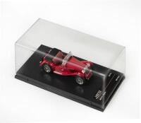 MG: A Vitesse 1:43 scale MG TC open roof model presented in perspex case with nameplate