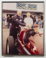 ALFA ROMEO: Two small framed photographs of David Jones 1930 Alfa Romeo Super Sport at various race meetings, each 20.5cm high, 25.5cm wide