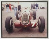 ALFA ROMEO: Two small framed photographs of David Jones 1930 Alfa Romeo Super Sport at various race meetings, each 20.5cm high, 25.5cm wide - 2