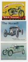 SIGNS: Three&nbsp;modern&nbsp;tin signs comprising a &nbsp;'BSA Bantam', a 'The Maxwell' car sign and a&nbsp;'Rolls Royce Silver Ghost' sign, largest 32cm high, 41cm wide.