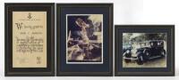 ROLLS-ROYCE: Three framed items relating to Rolls-Royce including Rolls Royce Owners Club of Australia life membership certificate&nbsp;and&nbsp;two photographs of a Rolls Royce Silver Ghost