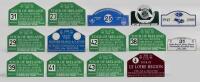 RALLY PLAQUES: A collection of fourteen plaques for various events including rallies&nbsp;and alike, many included from Rolls-Royce Enthusiast Club events