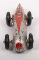 DINKY: An early Dinky Toys No.23A streamlined racing car #4, silver & red - 3
