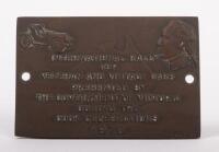 1970 RALLY: A small plaque for the 1970 International Rally for Veteran & Vintage Vehicles presented by the government of Victoria during the Cook celebrations