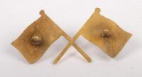 ALFA ROMEO: An Alfa Romeo and Farina flag two pin badge, 7.5cm wide - 2