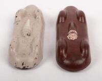 LANDSPEED CARS: A pair of interesting early bakelite or resin form land speed styled cars, each 10cm long - 3