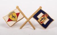 FERRARI: A Ferrari ash tray two pin badge, thought to suit a 250 or 300 model, 7.5cm wide