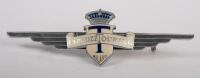 CARROZZERIA TOURING: An excellent large original Carrozzeria Touring Milano winged badge as originally fitted to Ferrari 340 boot lids and others, 20cm long, 6.5cm high
