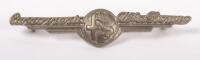 ALFA ROMEO: A circa 1940s Alfa Romeo 6C 2500 Freccia D'Oro rear 'Carrozzeria - Alfa Romeo', two pin badge, appox 9cm long