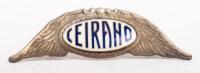 CEIRANO: A Ceirano motor cars radiator badge with enameled centre, 13.5cm wide