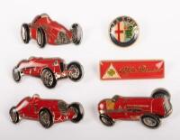 ALFA ROMEO: A group of six small Alfa Romeo badges