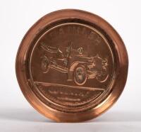 DAIMLER: An interesting brass tray 'Daimler Coventry London' approx 12cm diameter