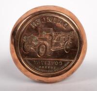 DAIMLER: An interesting brass tray 'Daimler Coventry London' approx 12cm diameter - 3