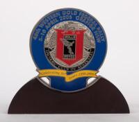 ROLLS ROYCE: Three items relating to Rolls-Royce comprising&nbsp;two Rolls Royce Owners Club of Australia 48th Federal Rally badges on&nbsp;wood bases, and a Rolls-Royce paper weight/desk piece&nbsp; - 2