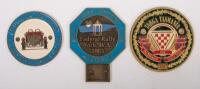 BADGES: Three badges including Rolls Royce Owners Club 2003 Federal Rally York WA, Southern Peninsula Classic & Historic Car Club, & Targa Tasmania 1995 enterance badge marked&nbsp;'201'