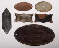 PLAQUES: A group of six&nbsp;plaques comprising&nbsp;two CAV Electric Headlight plaques models G & B, a Bigler MFG Co plaque, a Brooks plaque, a&nbsp;Dalgety & Co 'Agents' plaque, and a&nbsp;Great Western Railway notice plaque - 3