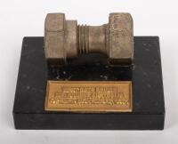 WEST GATE: An interesting desk piece from the opening of the West Gate Bridge Melbourne Australia 1978 featuring an Ajax bolt identical to those&nbsp;used in its&nbsp;construction