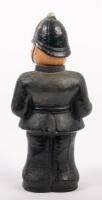 BRITISH POLICEMAN: A paper mache British Policeman figurine with removable head for storage, 33cm high - 3