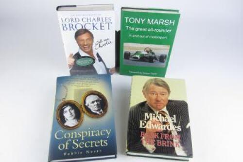 GENERAL MOTORING: Four general motoring hardcover books. Charlie Brocket signature.