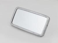 MG: A&nbsp;chrome bordered side mirror, to suit&nbsp;'T' series MGs&nbsp;8cm high, 15cm wide, head only