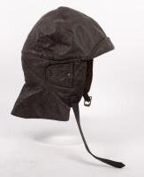 FLYING HELMET: A reproduction leather aviation flying helmet by Aeronautica England, Size 'L'