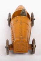 TOOTSIETOY RACER No 23: A 1926 US Made Racer, this orange racer is catalogue number 26, has number "23" cast on the grille, possibly styled on an early Bugatti - 3