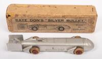 KAYE DON SUNBEAM SILVER BULLET: A Sunbeam Silver Bullet Land Speed Record Racer driven by Kaye Don. Made in England, still in original box. Approx 17.5 cm
