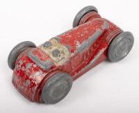 CASTLE ART BROOKLANDS&nbsp;STYLE METAL RACER: A Birmingham Vintage Metal Racer. A Castle Art Product, made in Birmingham UK. A traditional Brookland's style all metal racing car, circa 1950's approx 11.5cm - 2